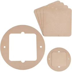11.8inch Diameter Pottery Wheel Bats with 4pcs Square Inner Bats Pre Drilled Round Clay Throwing Bats for Potters Clay