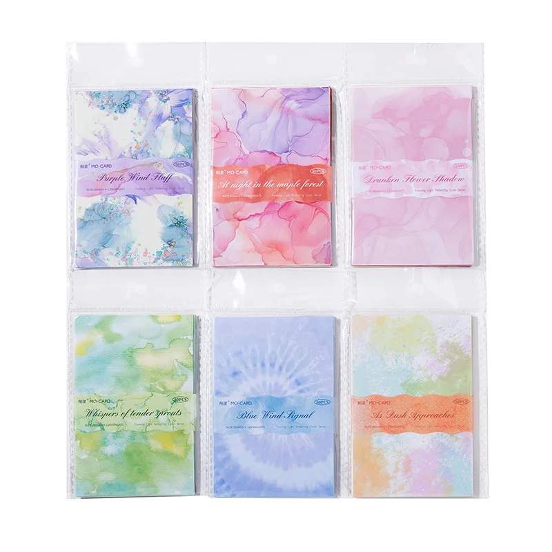 50 ورقة خمر INS التدرج اللون المواد ورقة مخطط الزخرفية حساب اليد ألبوم اليوميات سكرابوكينغ ورق خلفية #5