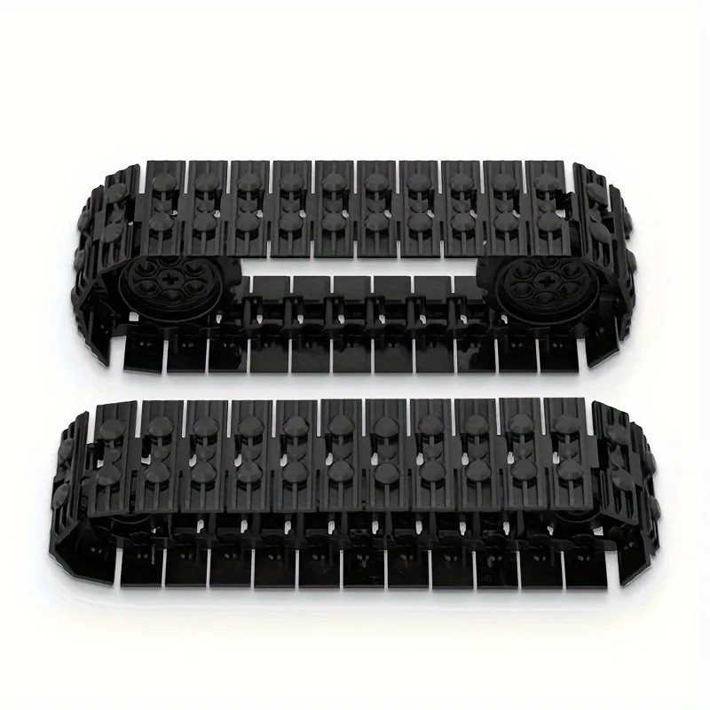 MOC-pieza de rueda de cadena técnica, bloques de construcción, piezas de ladrillos, eslabón de cadena, ruedas dentadas, pistas de tanque DIY 57518 57519 24375 3708
