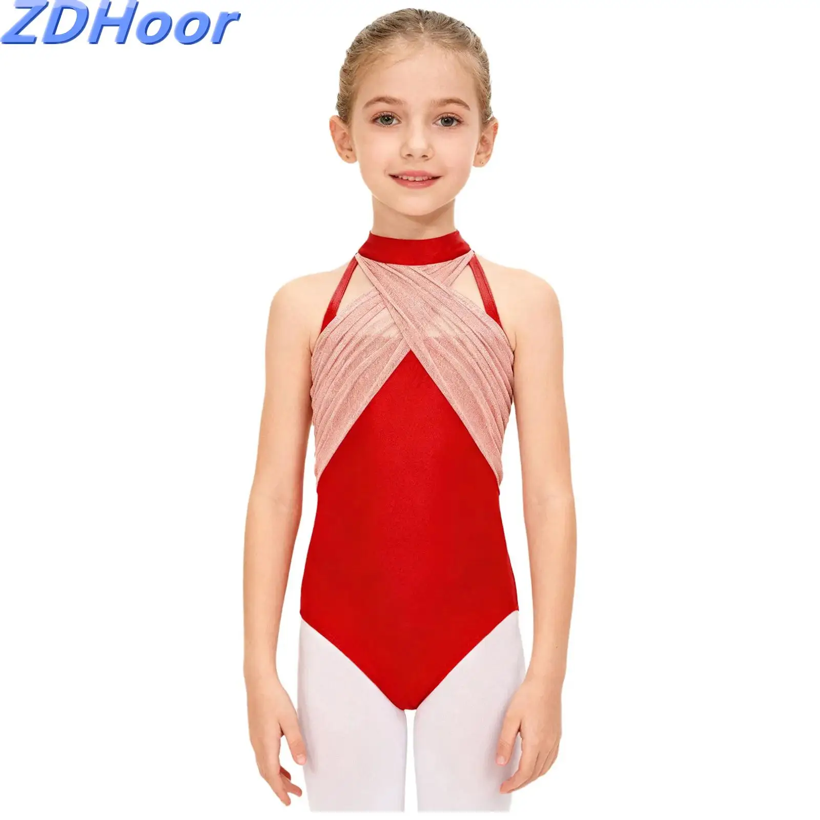 criancas-meninas-malha-danca-collant-cruz-ruched-cintilante-sem-mangas-rendas-retalhos-recorte-volta-bodysuit-dancewear