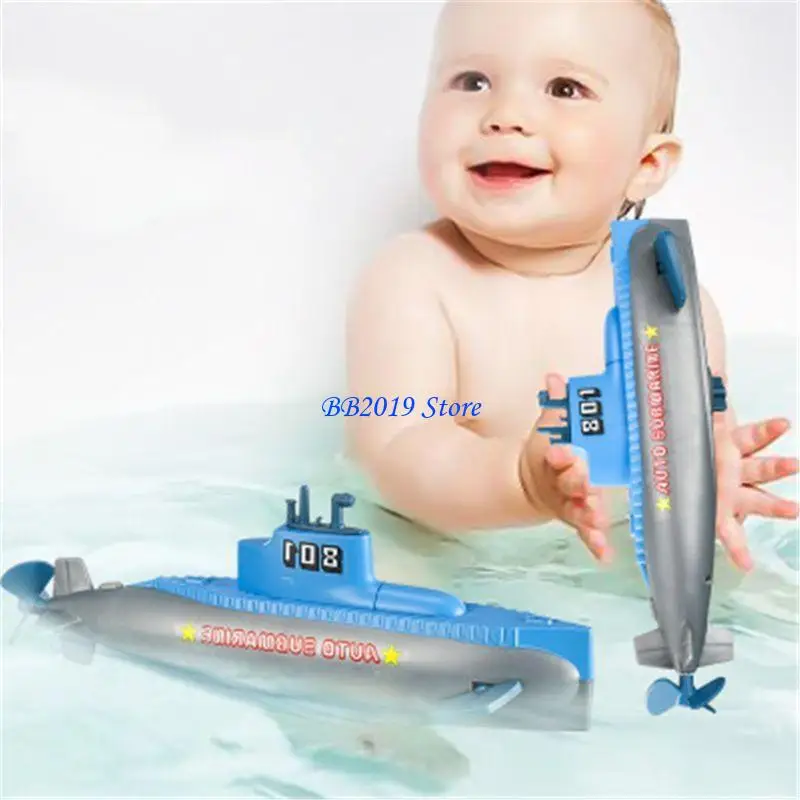 Q0kb 24cm غواصة متعرجة للبطء في لعبة Bathtub Toy Water التفاعلية للعب البليار