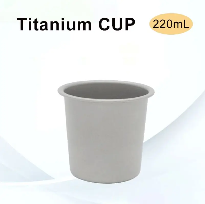 SOLOHIKE Titanium Water Cup 220mL Ultralight Coffee Tea Mug for Home Outdoor Camping Hiking Backpacking Picnic