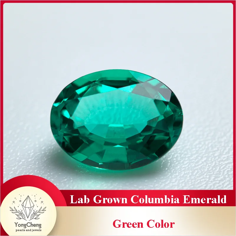 

Lab Grown Columbia Emerald Green Oval Shape Gemstone for Diy Jewelry Pendant Bracelet Making Material Selectable AGL Certificate