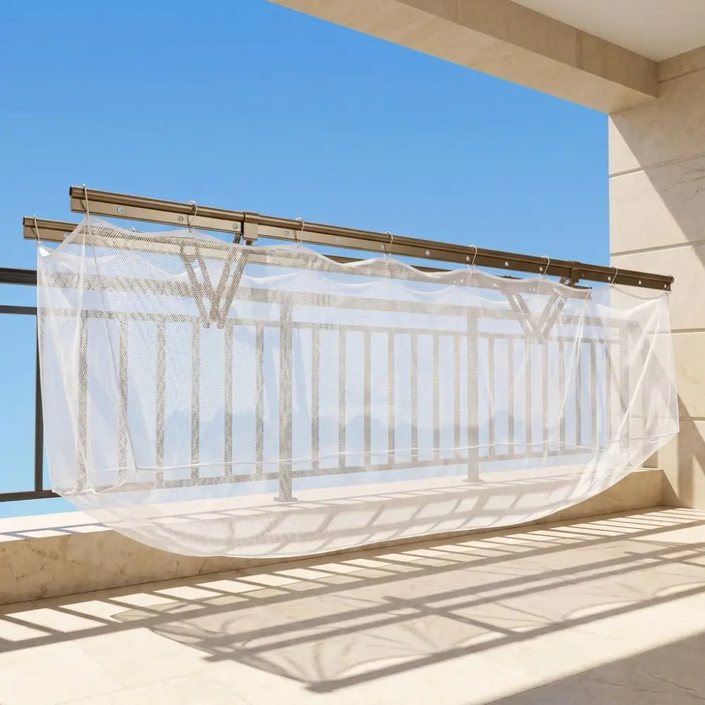 Breathable Anti-lost Laundry Drying Net Windproof Anti-drop Clothesline Protection Net Invisible Washable Clothes Mesh Cover