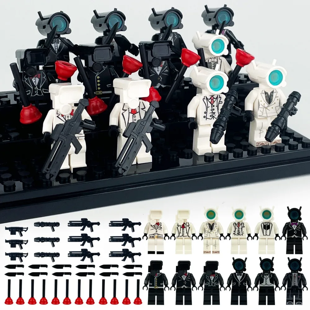 Pak monitor pop toilet wapen accessoires kindermontage Figuren Monteren Speelgoed Creeper voor Kinderen Educatief Speelgoed