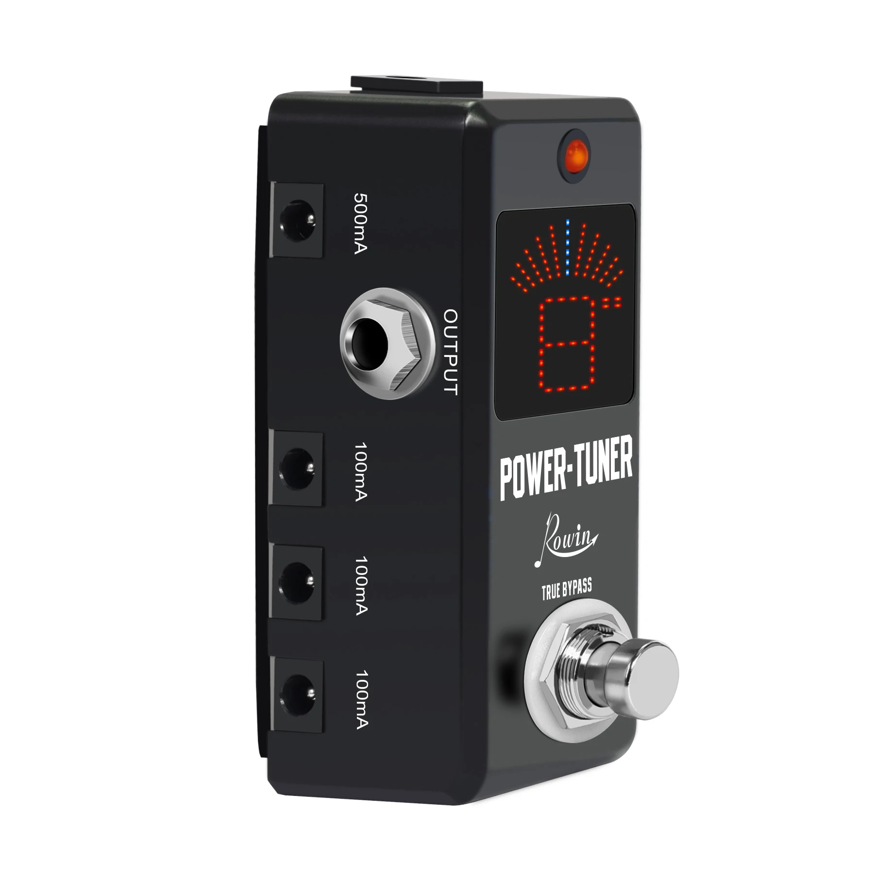 Rowin Pedal Power Supply & Tuner Multi Function 12V DC 8 Isolated Output Electric Guitar Bass Tuner High Precision Tuning Pedals