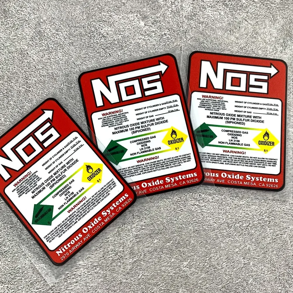 NOS Motorcycle Stickers Nitrogen Acceleration Decorative for Motorbike Fuel Tank Helmet Scooter Body Vinyl Decals Letters Decor image 2
