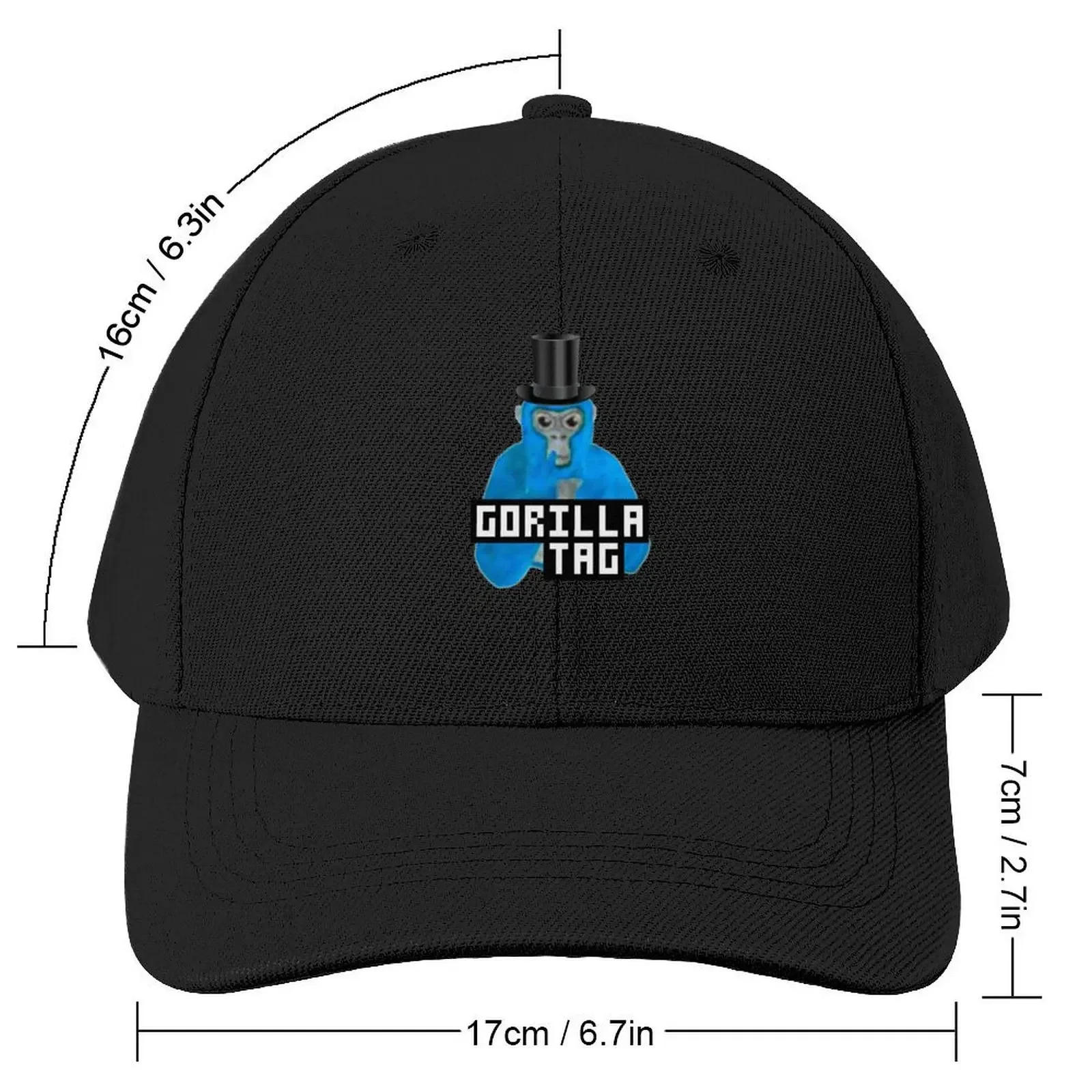 Gorilla Tag Blue Monkey Top Hat Gorilla Monke Gorilla Tag PFP Maker by POLKART Baseball Cap Icon Male Women's