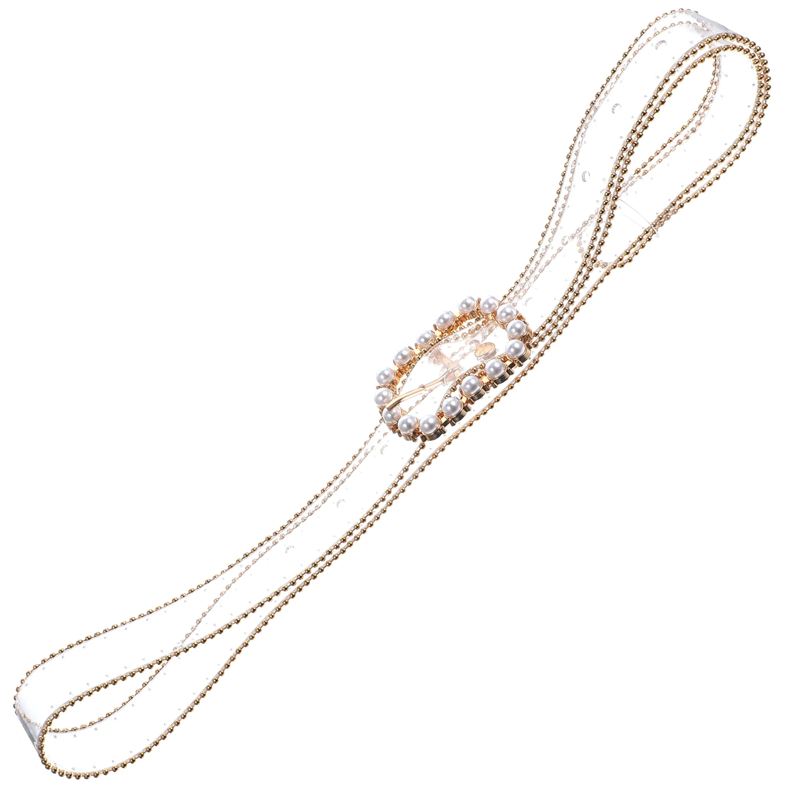 

Women Waist Belt Transparent Fashion Clear Elegant for Dress Long Use Durable Plastic Quick Release Buckle Simple Design