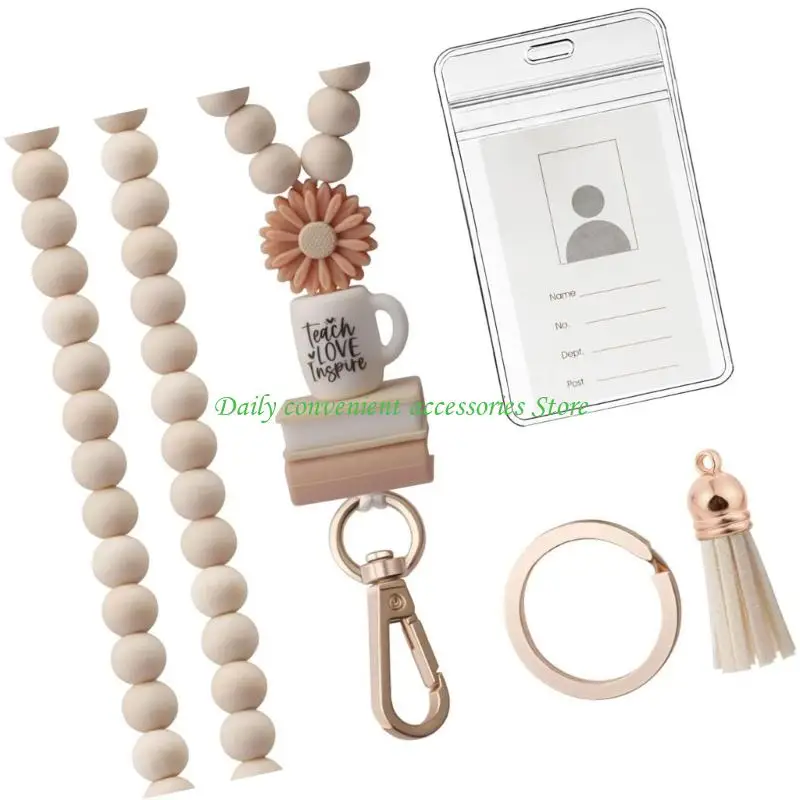 شحنة مفتاح البلوط الفني 97QB مع شرابات زخرفية مالك بطاقة هوية العمل الدائم للمكتب الاحترافي #1