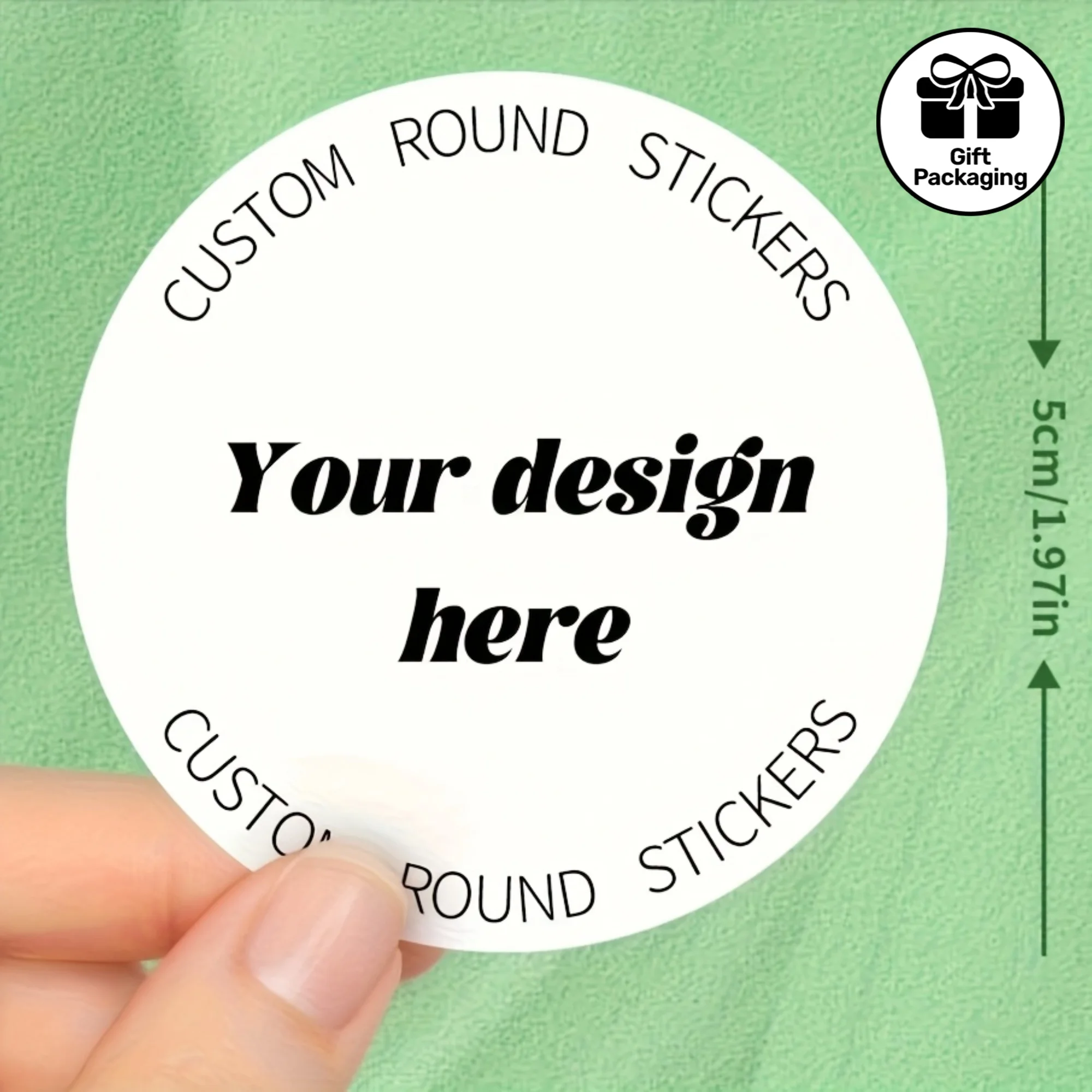 

Custom Circular Waterproof Stickers,100/200pcs - Personalized Labels, Custom Patterns/logo/text, Suitable for Gift Labels, Party