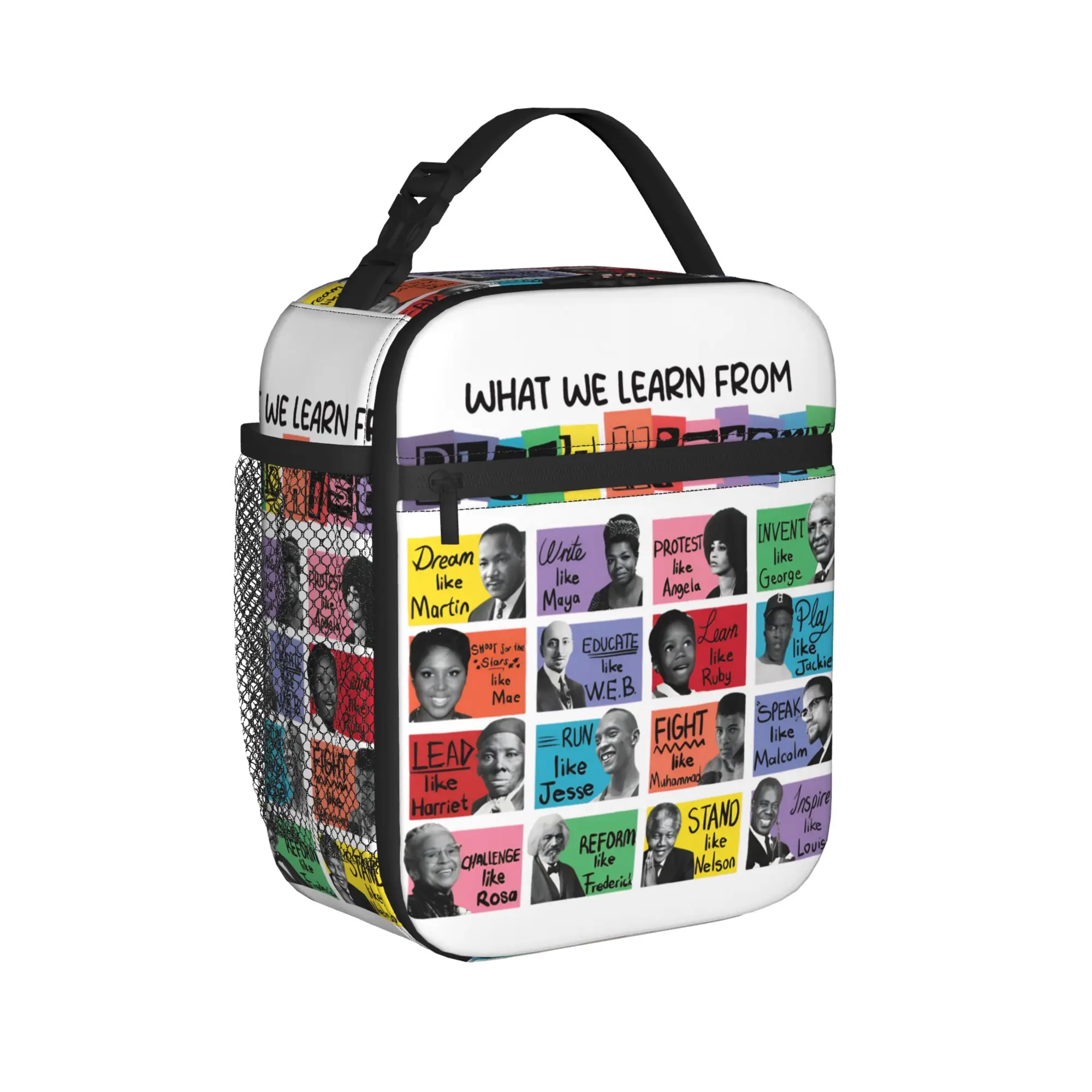 Black History Human Rights African Insulated Lunch Bags Leakproof  Reusable Thermal Bag Lunch Box Tote Beach  Travel Men Women