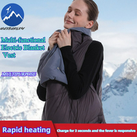 Winter Heated Ski Vest Women Technology Smart Thermal Jacket Multi-functional Electric Blanket USB Heating Warm Waistcoat Washed
