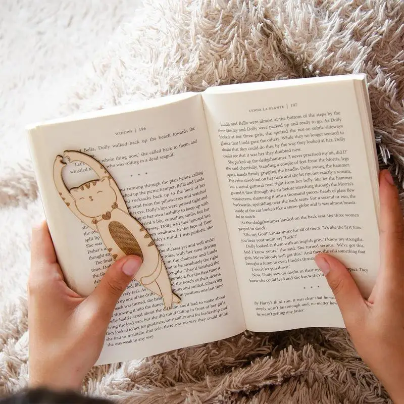 Cat Bookmark Paper Wooden Book Markers For Reading With Adorable Expression Animal Book Markers Reading List Bookmark Cat