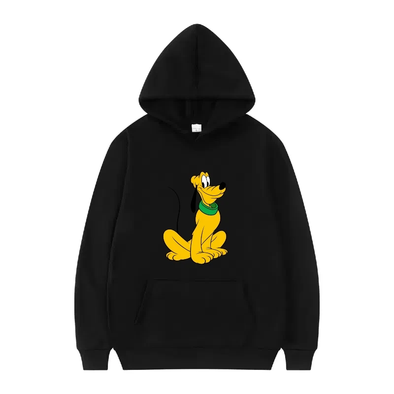 ديزني ميكي ماوس بلوتو نمط امرأة عادية فضفاض رمادي الربيع القمم الملابس البلوفرات السيدات رخيصة Y2k هوديس الرجال بلوزات