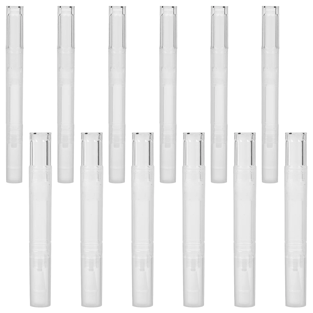 

12Pcs Nail Oil Pens Empty Refillable Cuticle Oil Bottles Nail Polish Applicators Lip Gloss Tubes Portable Lip Gloss Tubes