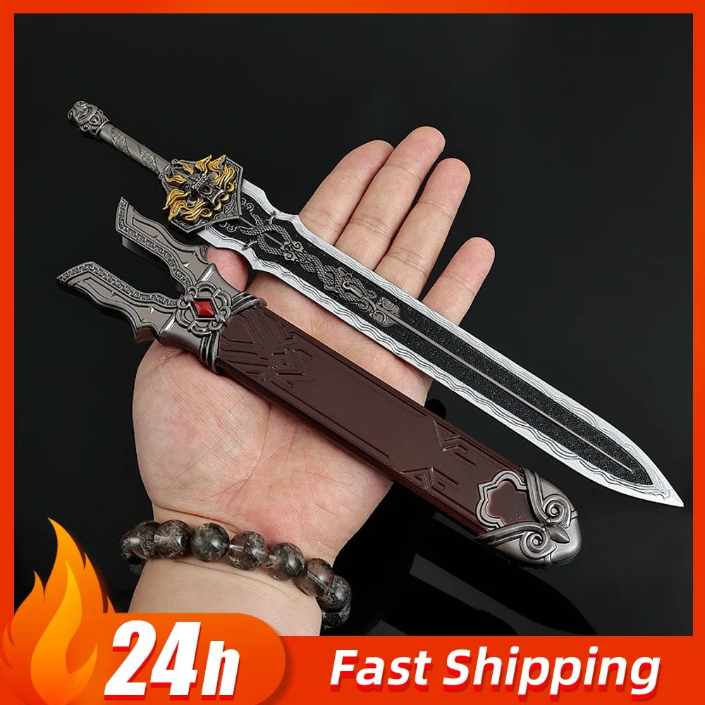 28 سنتيمتر القديمة الشهيرة البرونزية السيف Longquan السيف أنيمي لعبة الطرفية كامل المعادن الباردة سلاح Greatsword نموذج مجموعات اللعب