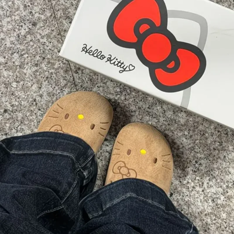 

Sanrio New Women's Shoes Hello Kitty Multi functional Chunqiu Thick Sole Shoes Bag Toe Multi functional Internet Celebrity Style