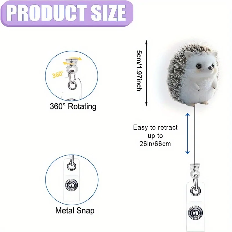 حامل شارة القنفذ القابل للسحب للممرضات والأطباء والطلاب وعامل المكاتب.