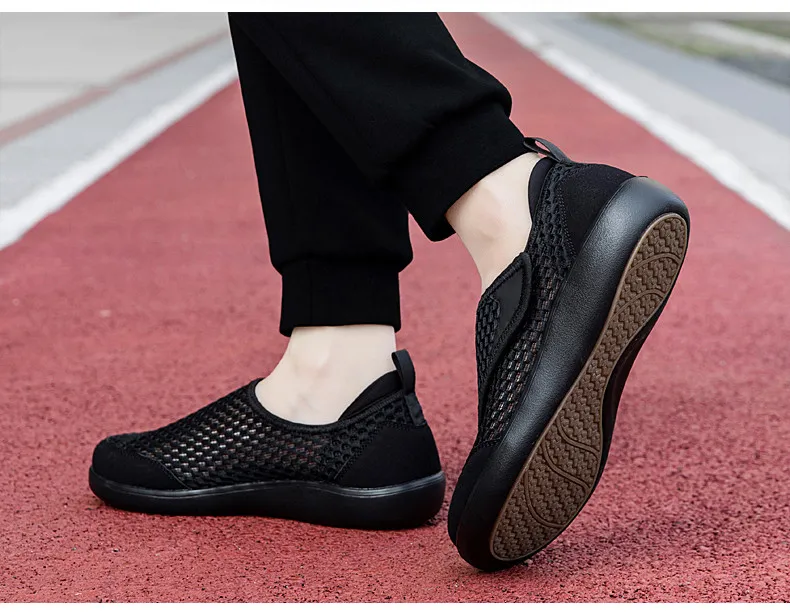 Neue Modische Herren-Sneaker Atmungsaktive Paar-Schuhe mit Breiter Zehenbox Barfußschuhe Bequeme Diabetiker-Schuhe Mesh Herren Freizeitschuhe zum Gehen – Detail 24