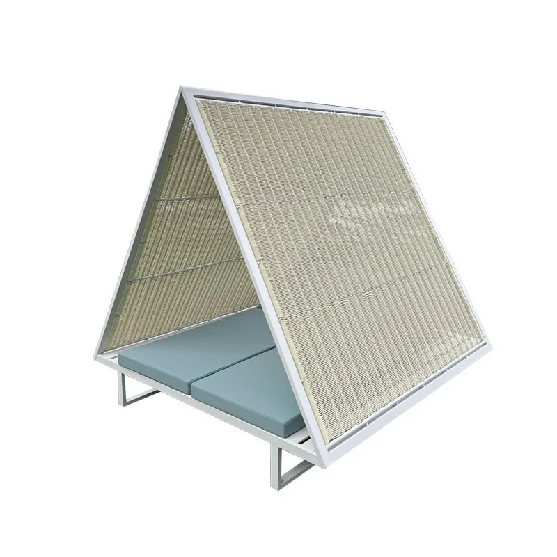 

Pyramid bed outdoor beach bed seaside hot spring pool creative double beach outdoor