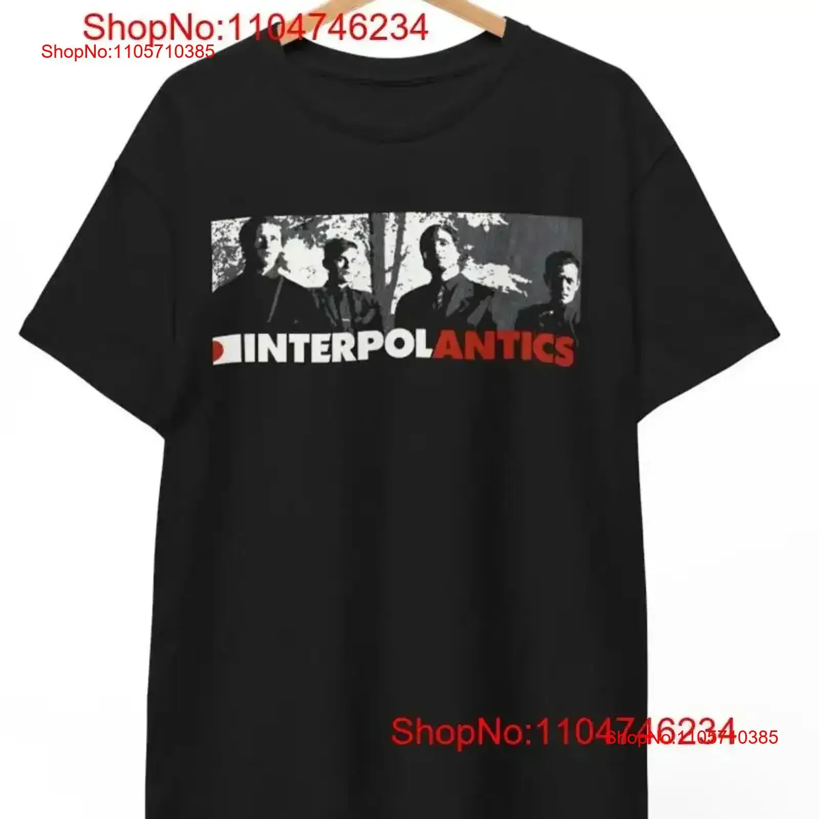 interpol antics classic tee vintage Washed Slightly Soft Breathable Versatile graphic Casual fashion homme Stretched vintage
