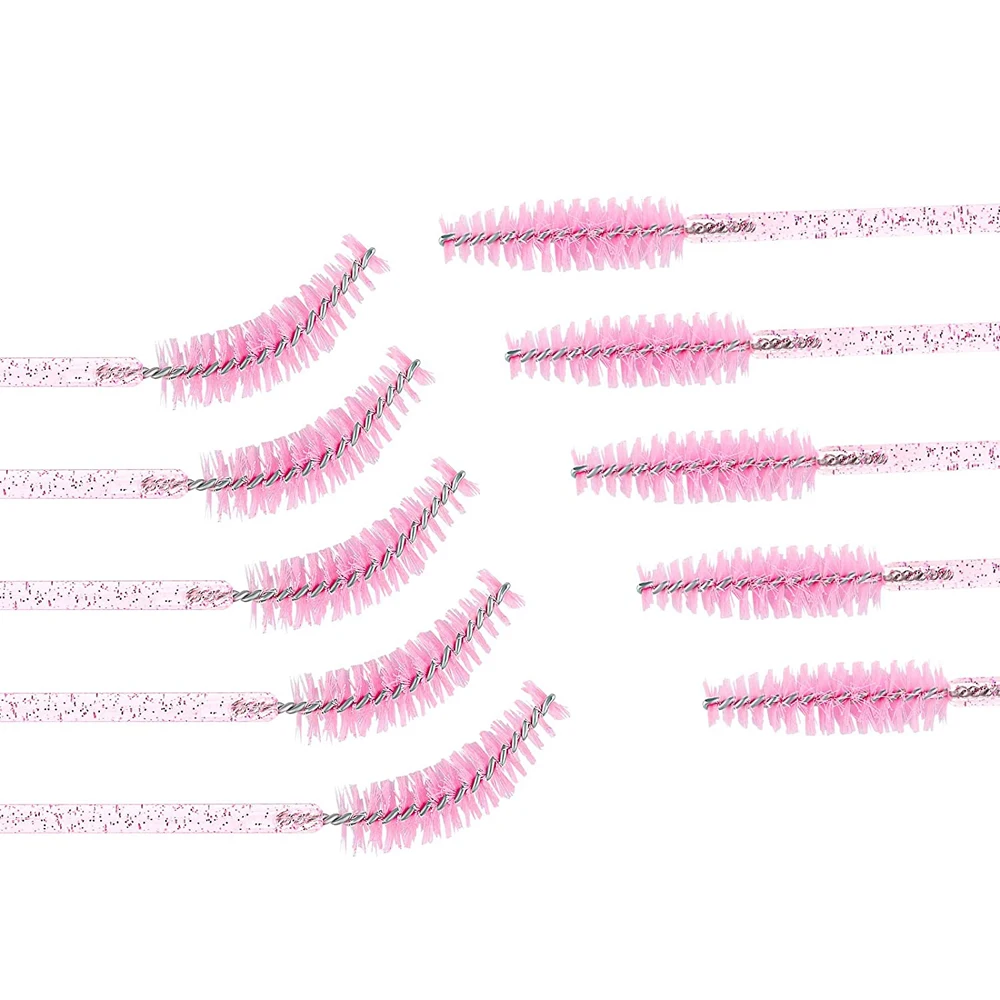 Brosse à cils en cristal, applicateur de mascara, micro pinceaux de maquillage, pinceau à barrage en cristal de poulet, extension de cils, 100 pièces