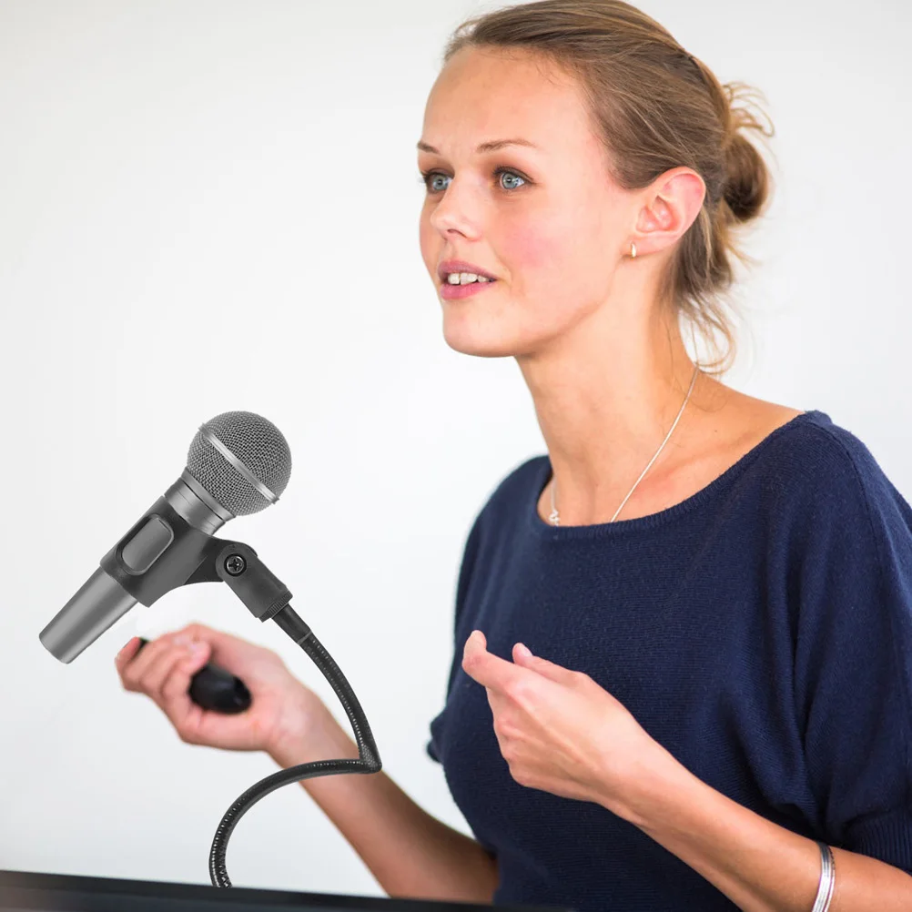 

2Pcs Detachable Microphone Holder Adjustable Gooseneck Stand for Easy Storage and Carrying in Broadcasting Microphone Stand