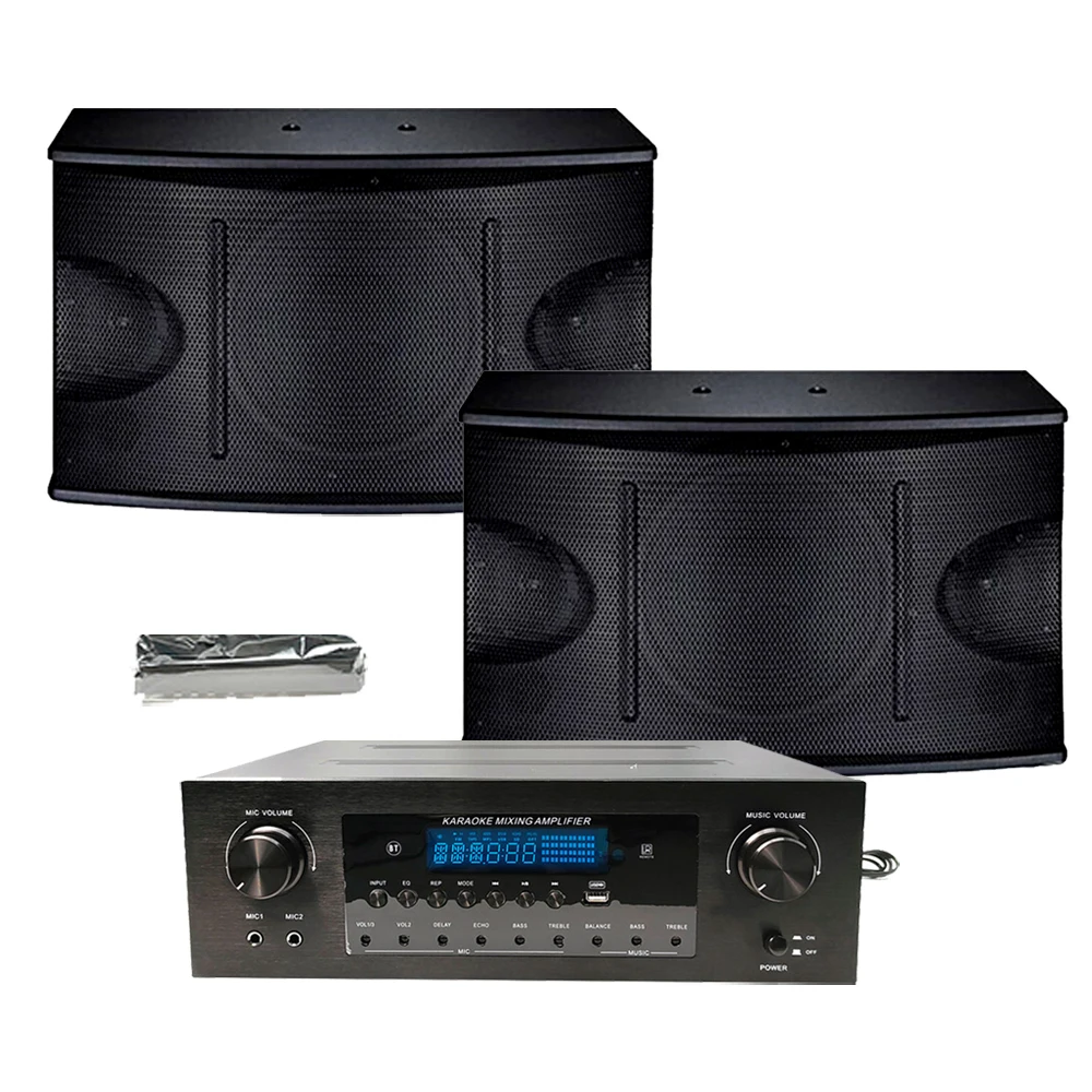 Audio Metal Home Amplifier Karaoke 8 Inch Passive Speaker 200W * 2 + 200W with DSP BT5.0 20Hz-20KHz 96dB Sensitivity