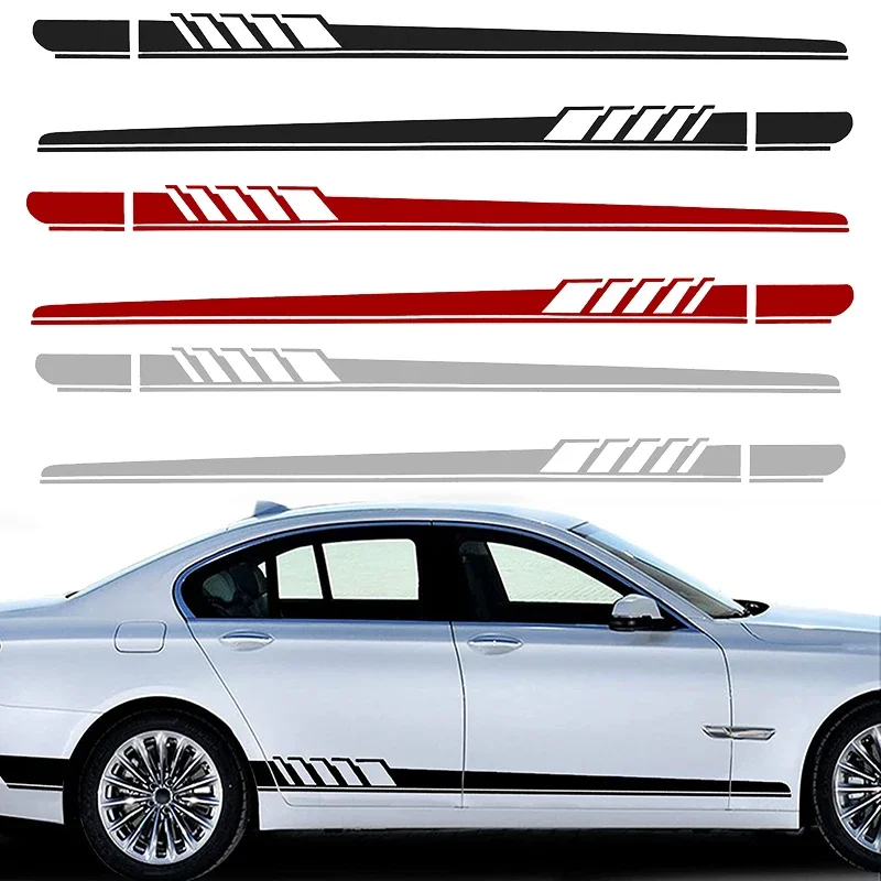 

1Pair Universal Car Side Stripe Stickers Sports Decal Car Body Styling Decoration Sticker Auto Exterior Decoration Accessories