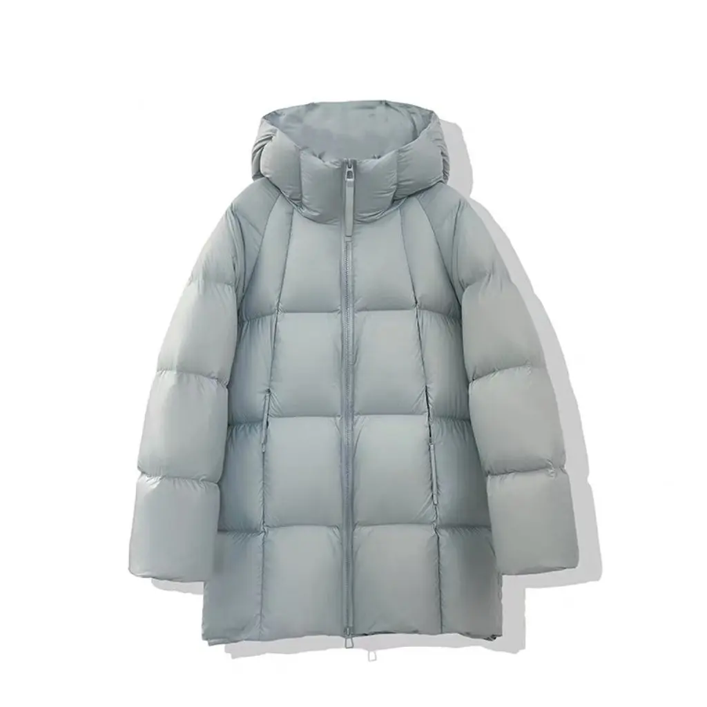 

Women's Winter Thickened Hooded Coat Cloud Doughnut Fashionable Warm Cotton Outerwear Mid-Length Trendy Style