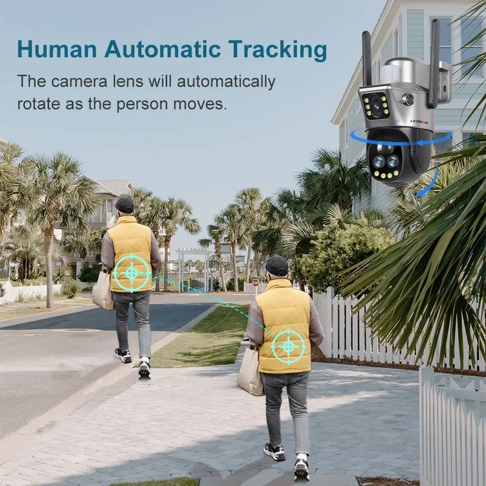 LS VISION 12MP 10X Zoom Dual Screen Solar Camera Outdoor 6K 4G/WiFi Red Blue Light Alarm Auto Tracking Security Cameras V380 Pro