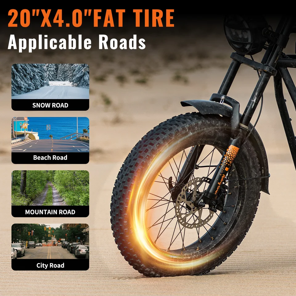 Ridingtimes GT33 Electric Bike for Adults, Max 34MPH & 50-80 Miles Ebike with 20" Fat Tires, 1500W Motor & 27AH Removable Battery, Dual Hydraulic Brakes, Full Suspension E Bike image 8