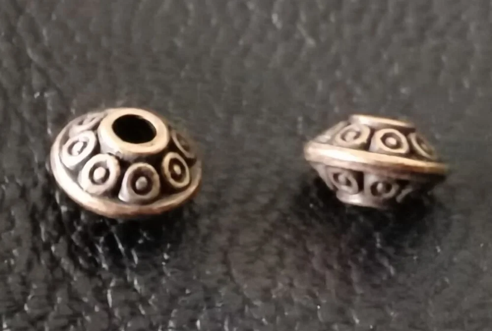 600pcs Antiqued copper plt metal bicone spacer beads A725C