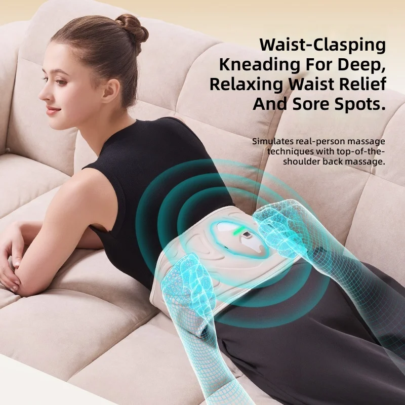 Heated Waist Massager, Back Pain Relief Belt, Thermal Therapy for Lumbar Muscle Strain, Adjustable Heating Pad for Cold Weather