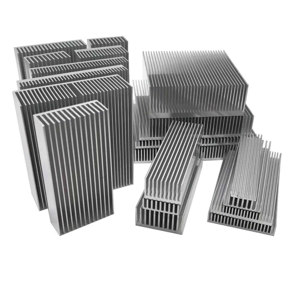 1pcs Width 20-160mm No Adhesive Heat Sink Aluminum Profile Cooling Cooler Motherboard Electronic Chip Wait Heat Dissipation