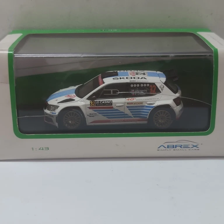 

Box cracked Diecast 1:43 Scale ABREX SKODA FABIA R5 Skoda show Alloy Car Model Collectible Toy Gift Souvenir Display Ornament
