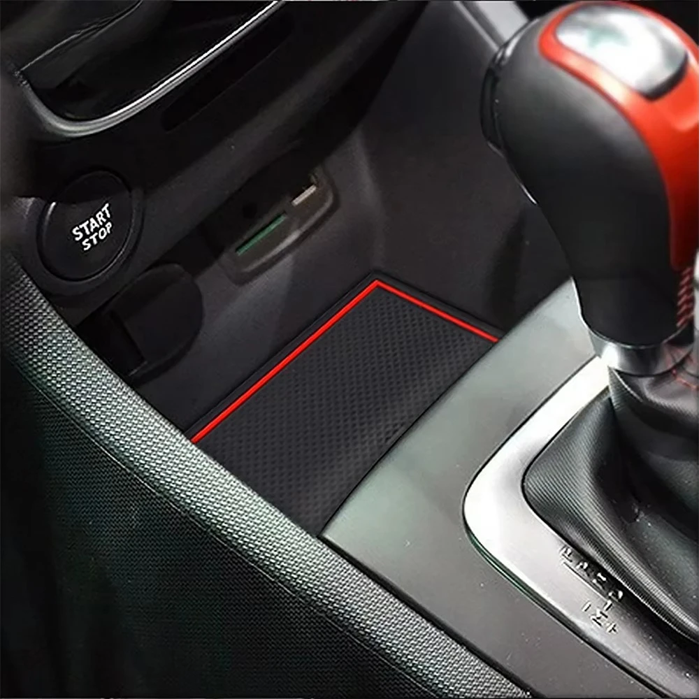 Für Renault Clio 4 2013-2018 Anti-Rutsch-Türschlitzmatten Getränkehalter Aufbewahrungsrillen Innenraum-Dekor Schutz-Autozubehör – Detail 3