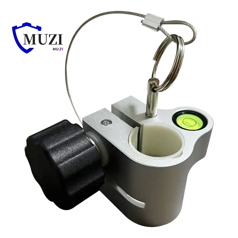 Frasco de burbuja de nivel, mecanismo de bloqueo de asiento de Metal, características integradas con pasador de bloqueo giratorio, varilla de poste telescópica de fibra de carbono de 25mm