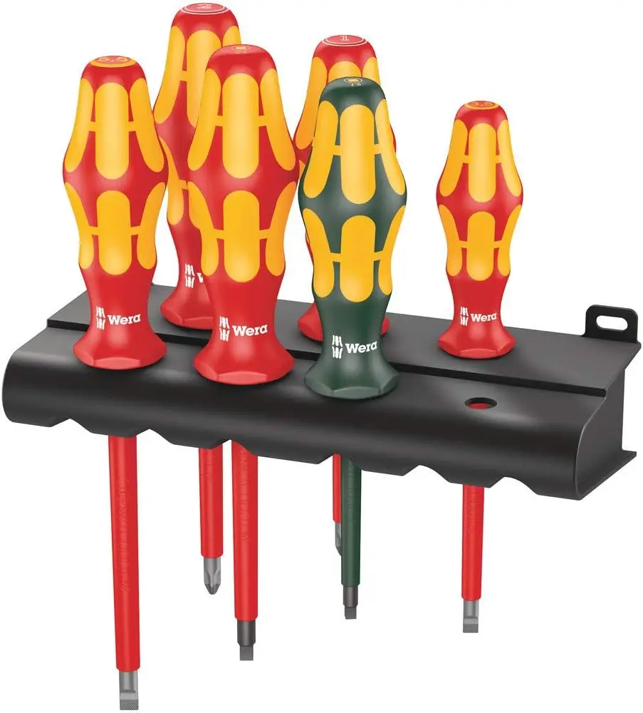 

Professional Insulated Screwdriver Set, 6-Piece with Lasertip Tips for Secure Fastening