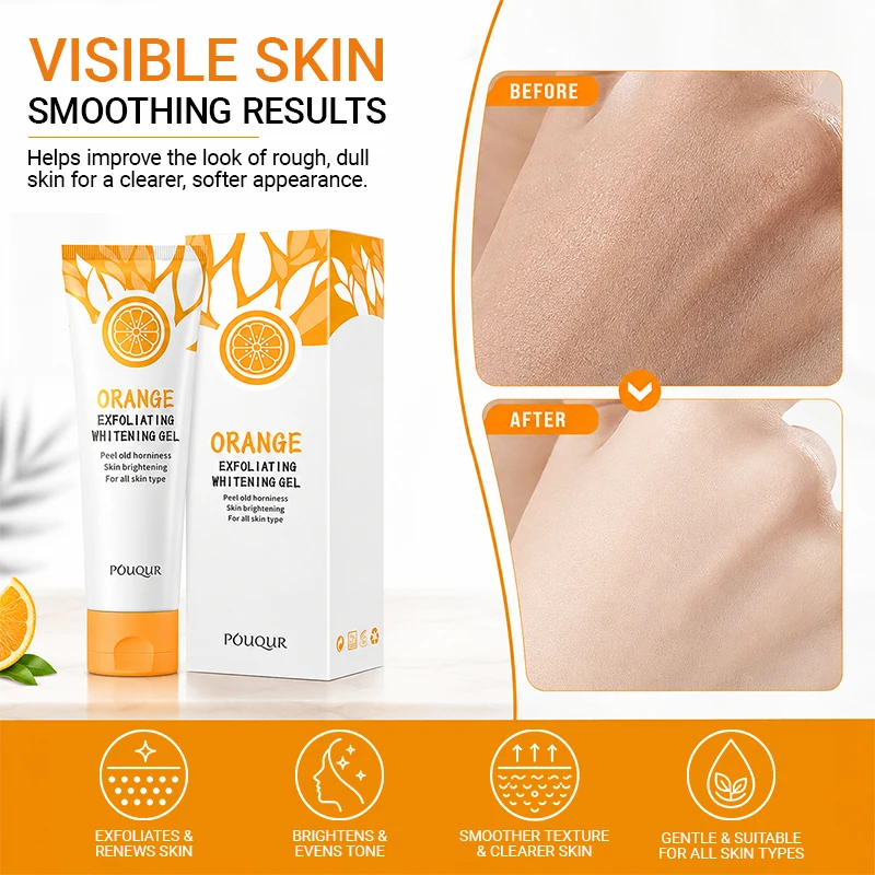 Orange Exfoliating Gel Dead Spot Remover Brighten Peeling 50g Gentle Repair Scrub Whiten Hydrating Moisturizer Korean Skin Care