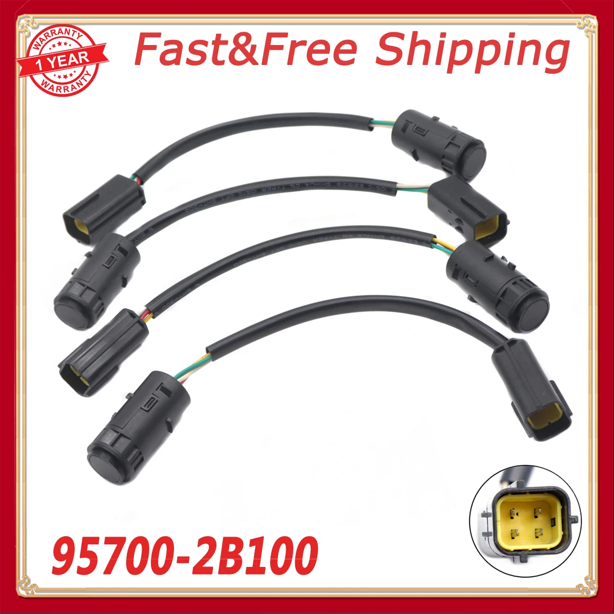 

1/4pcs Car PDC Parking Sensor 95700-2B100 For Hyundai Santa Fe Kia 957002B100