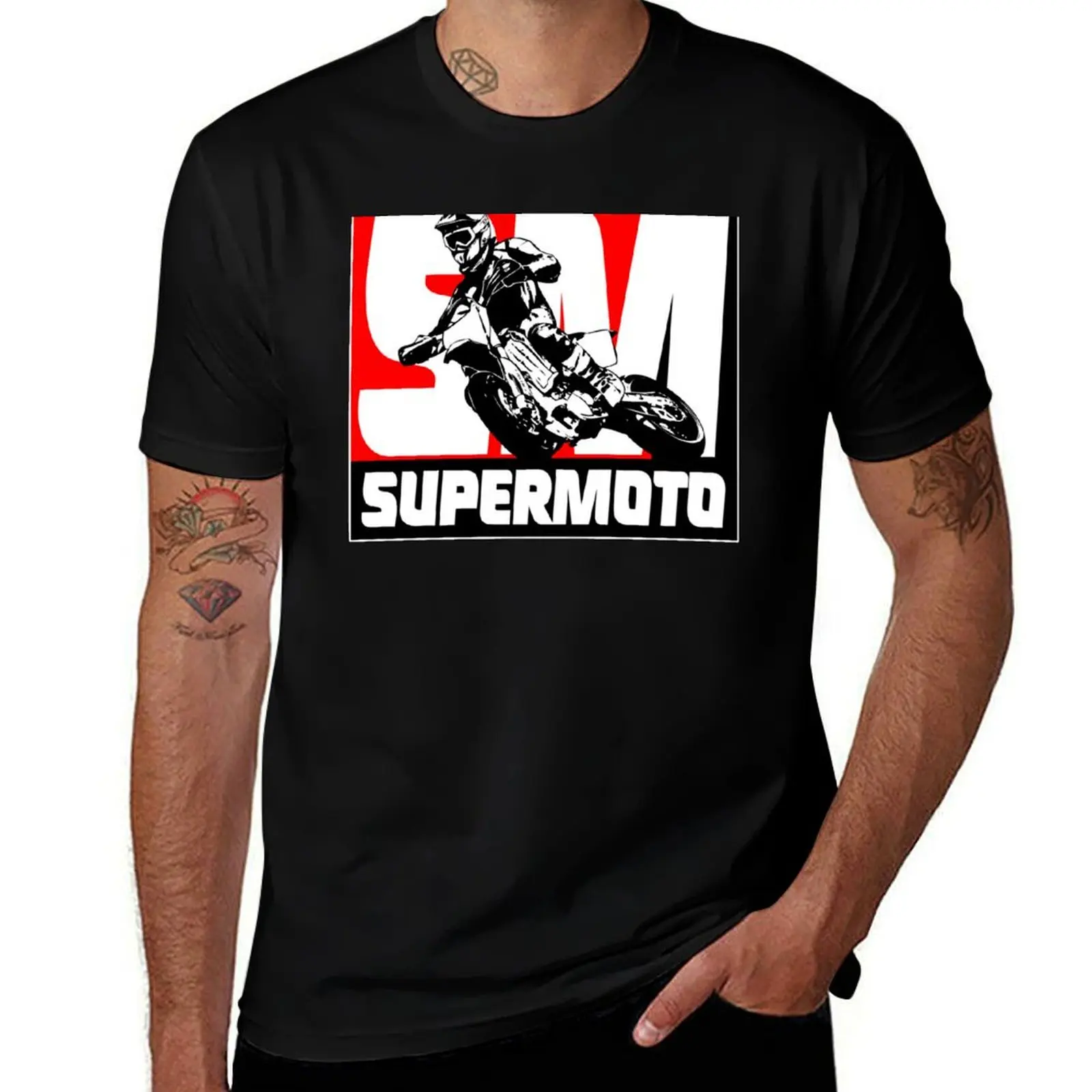 

Supermoto T-Shirt cotton tshirt 100% man t shirts graphic man t shirt cotton T-Shirt