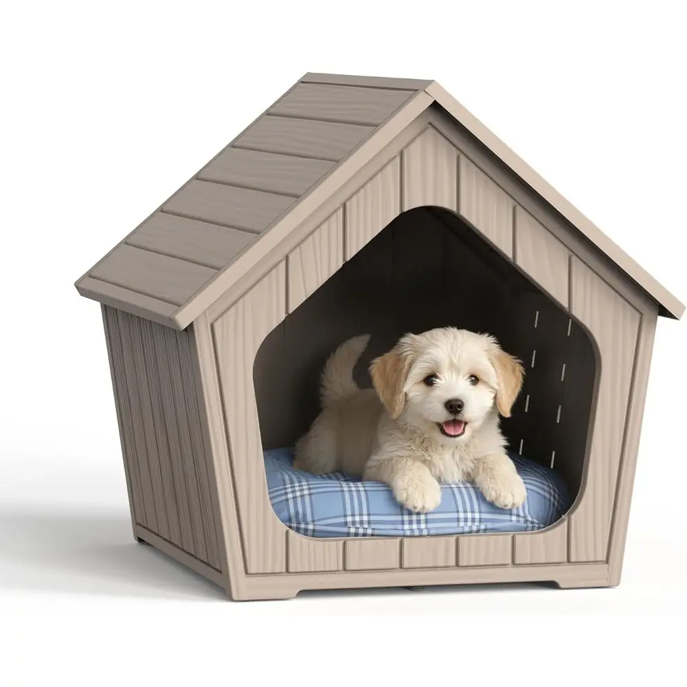 

Прочная уличная будка для собак мелких пород, водонепроницаемая и устойчивая к царапинам, с вентиляционными отверстиями и приподнятым полом для легкой очистки