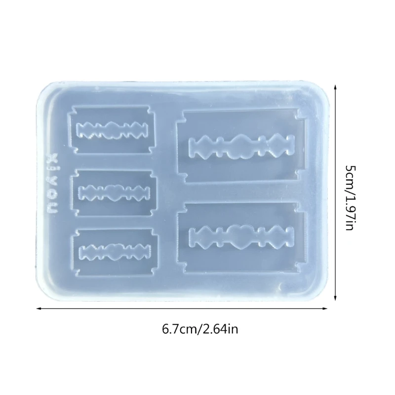 Razor Blade Silicone Mold Hollow Epoxy Shaker Fillings Silicone Molds Epoxy Resin Filler Mold for Quicksand Resin Mold