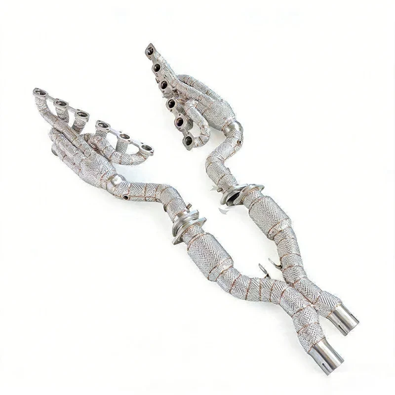 Suitable Racing Performance Exhaust Manifold 6.0 (2002-2009), with Catalytic Tube and Drop Exhaust Pi
