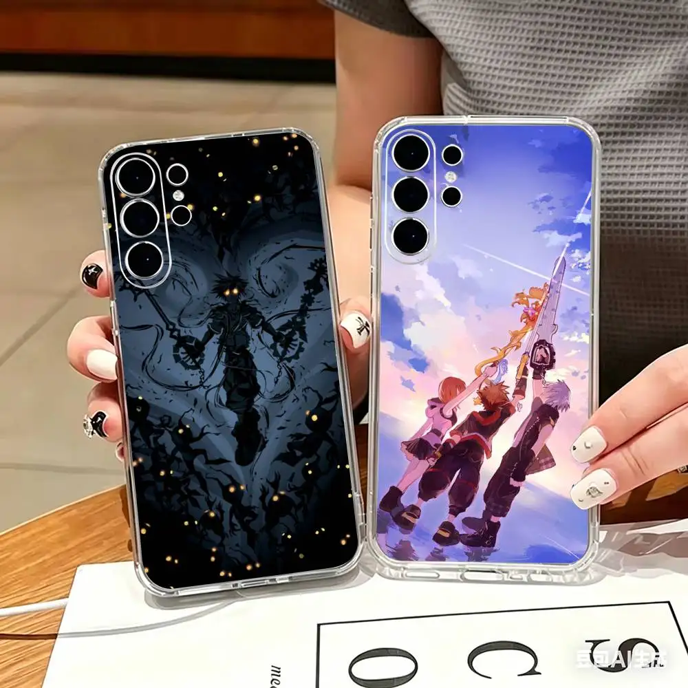 POP K-Kingdoms Hearts Game Transparent phone Case For Samsung S25,24,21,22,21,20,10,S9Ultra,Plus,Fe,Lite