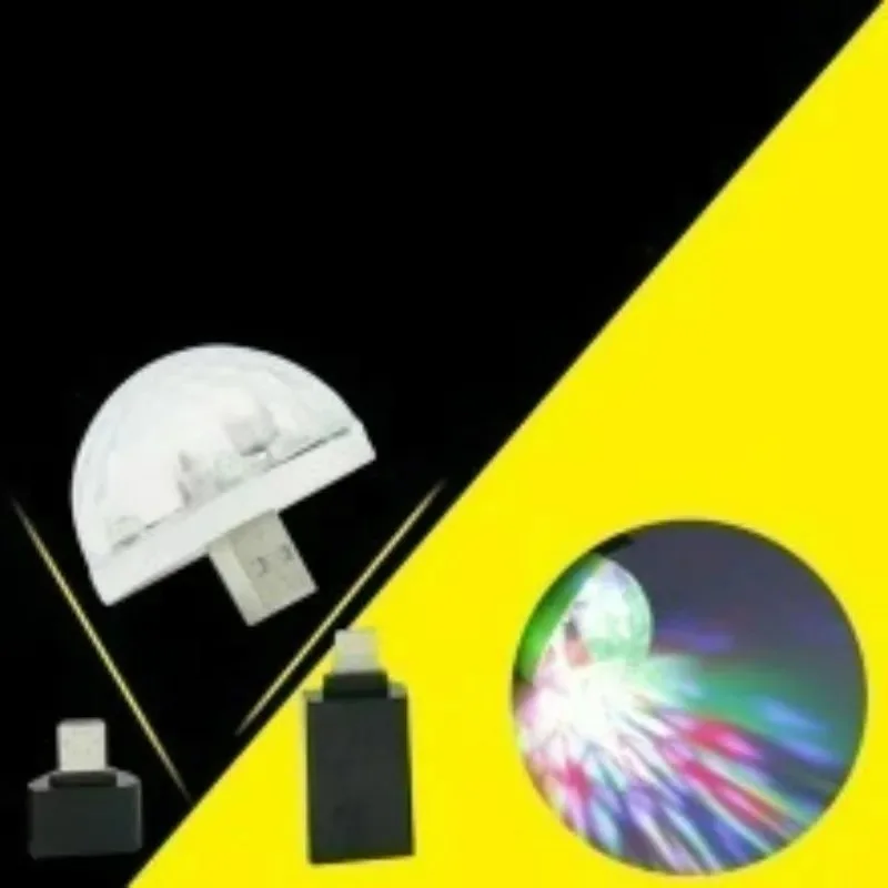 

Tiy для рождественских вечеринок Караоке-бар Портативные светодиодные автомобильные атмосферные огни USB Мини-диско-шар Вечерние огни DJ Сценические стробоскопы