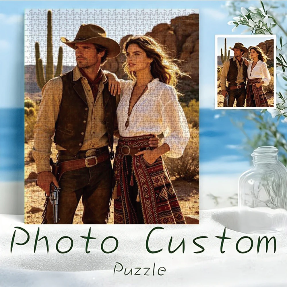 35/300/500/1050 Stück Personalisiertes Foto-Puzzle für Einweihungsfeier, Schlafzimmer/Wohnzimmer, zum Kindertag