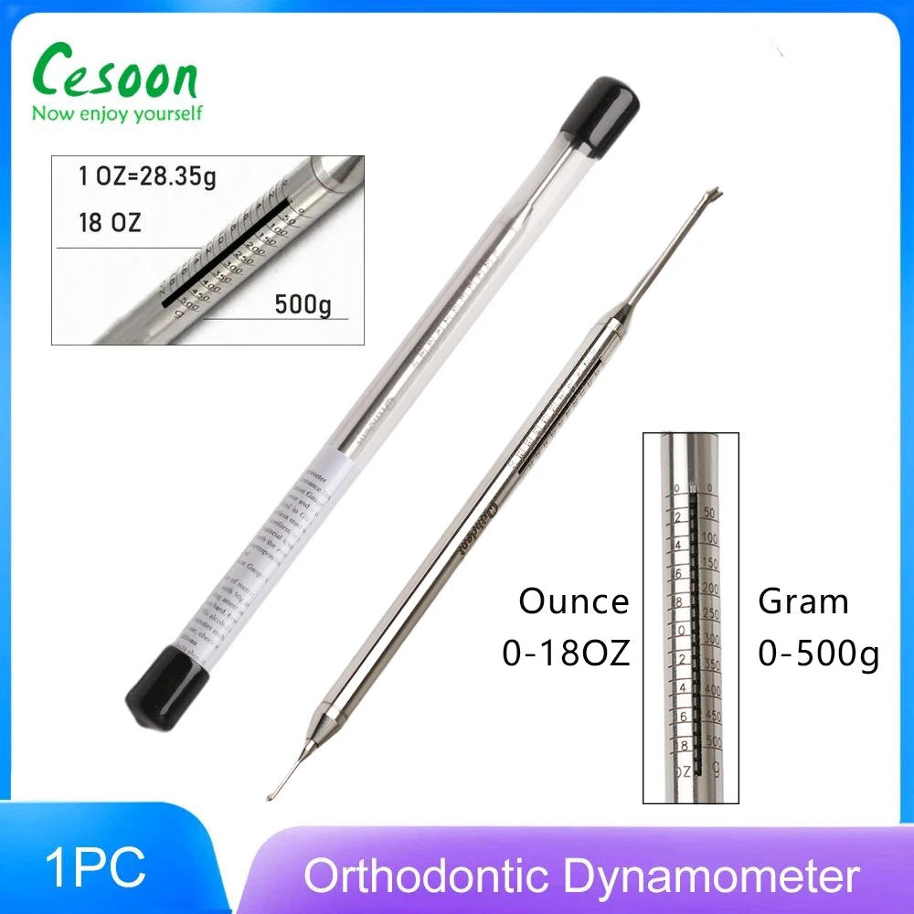 

1Pc Dental Orthodontic Dynamometer Tension Stress Force Oral Gauge Tension Meter Dentistry Measuring Therapy Tool 0-500g/0-18OZ